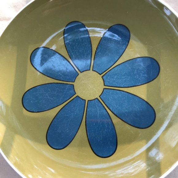 Centura by Corning Rare Blue Daisy Pattern Dessert Plate Vintage - Picture 2 of 3